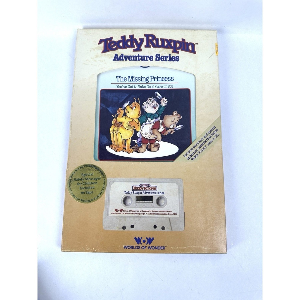 Vtg'85 Teddy Ruxpin Adventures Book & Cassette "The Missing Princess" NOS